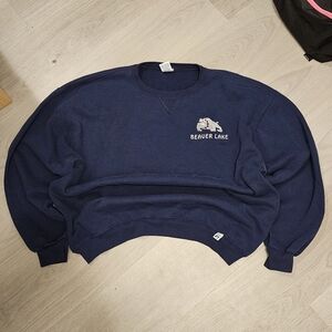 Russell Athletic Men's Crewneck Sweater - Navy Blue